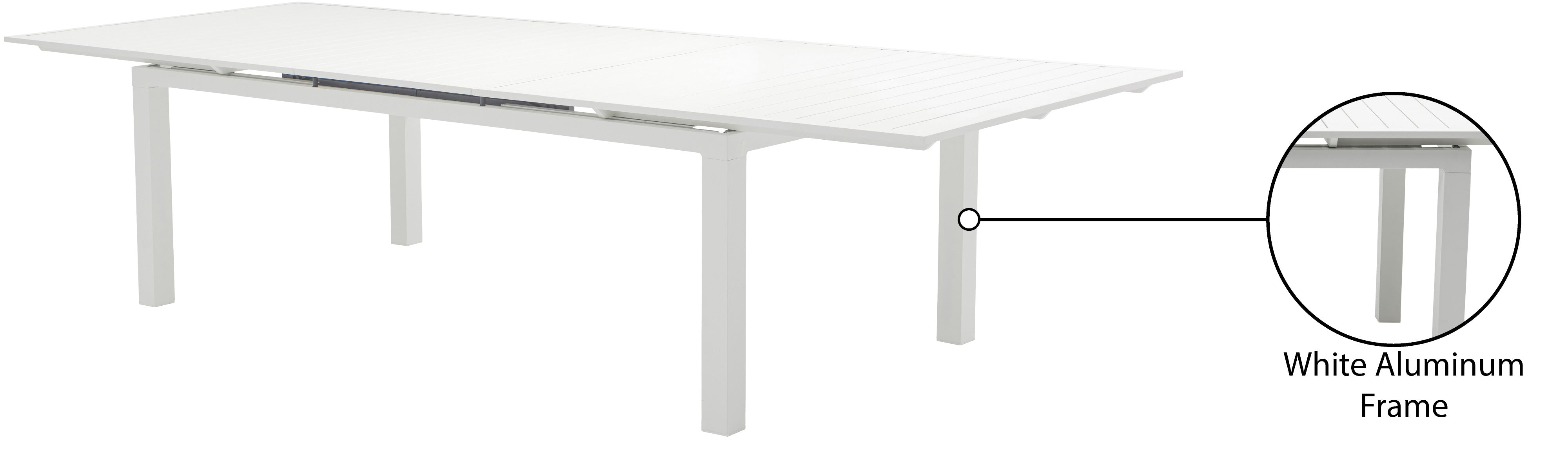 Maldives 95.5" Aluminum Outdoor Patio Dining Table