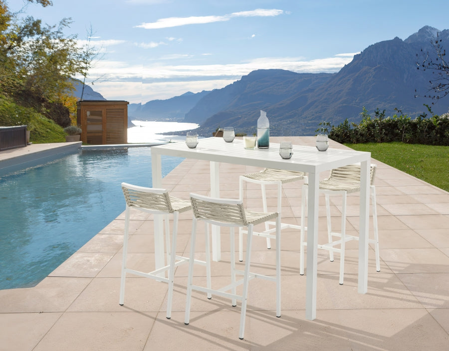 Maldives Mesh And Rope Fabric Outdoor Patio Bar Stool