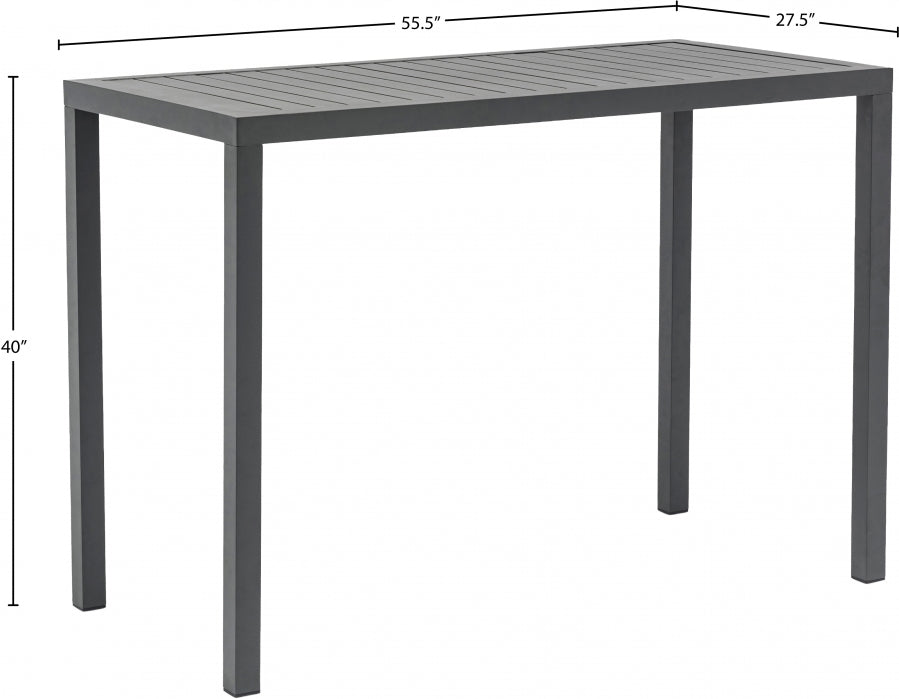 Maldives Aluminum Outdoor Patio Rectangle Bar Table