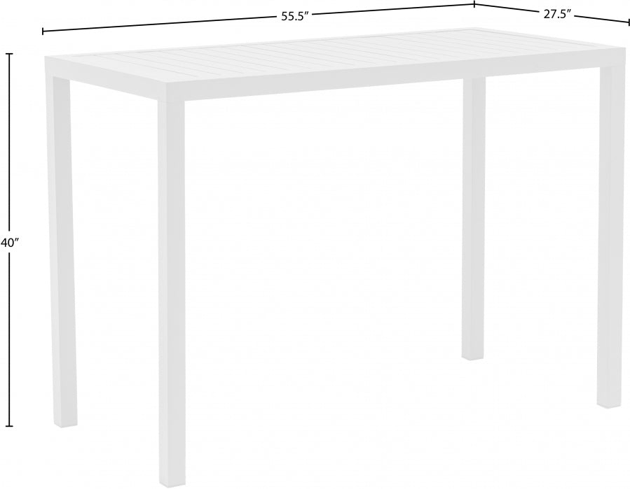 Maldives Aluminum Outdoor Patio Rectangle Bar Table