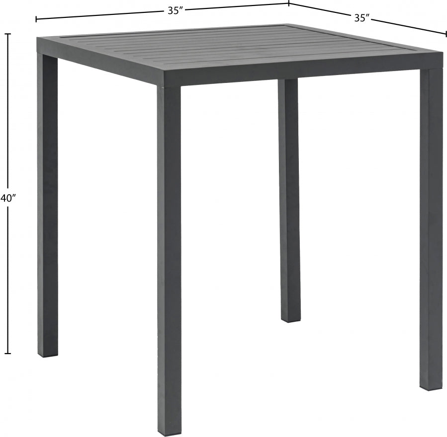 Maldives Aluminum Outdoor Patio Square Bar Table