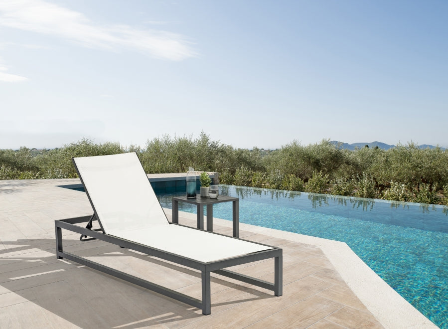 Maldives Mesh Water Resistant Fabric Outdoor Patio Adjustable Sun Chaise Lounge Chair
