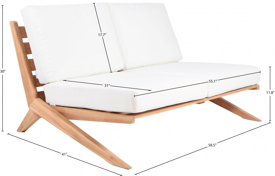 Chaise longue en tissu Orian Teddy