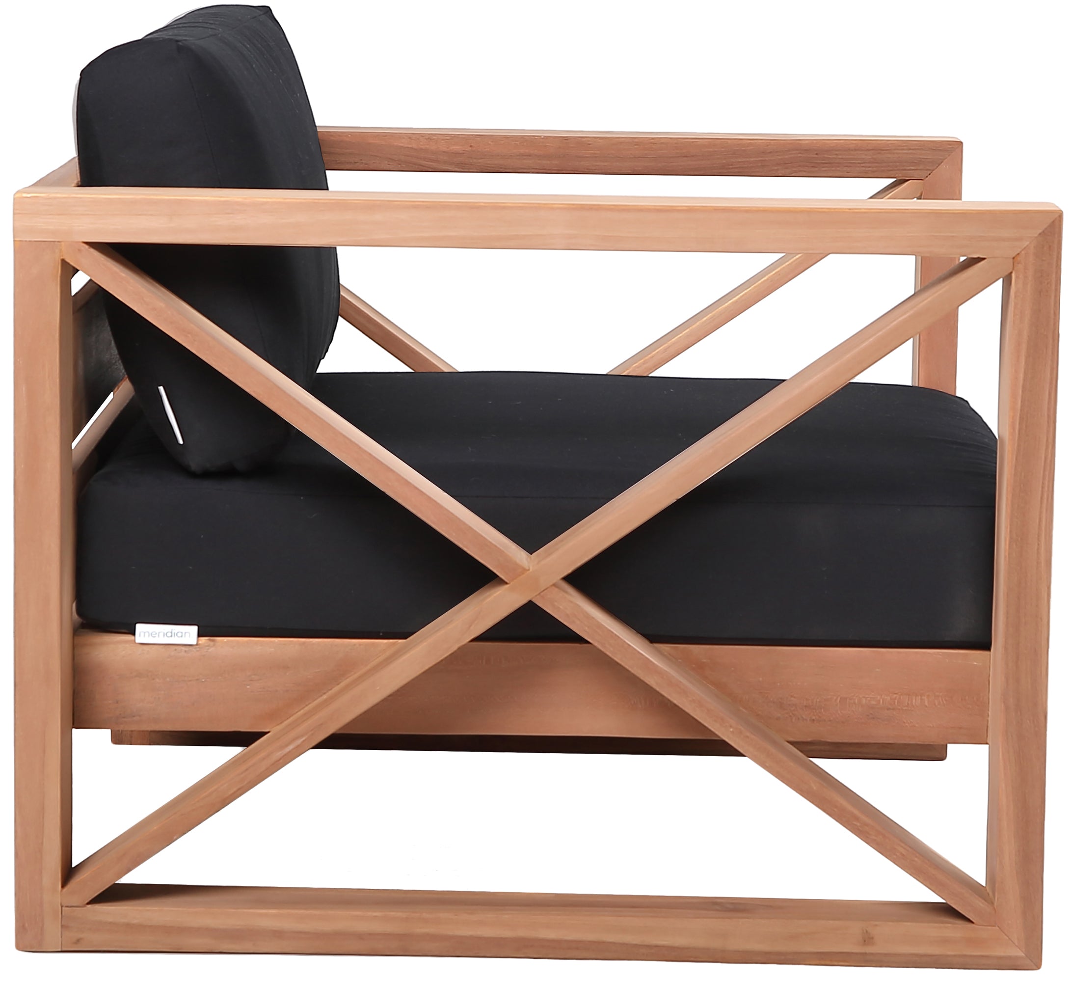 Chaise d'appoint d'extérieur en tissu résistant à l'eau Anguilla