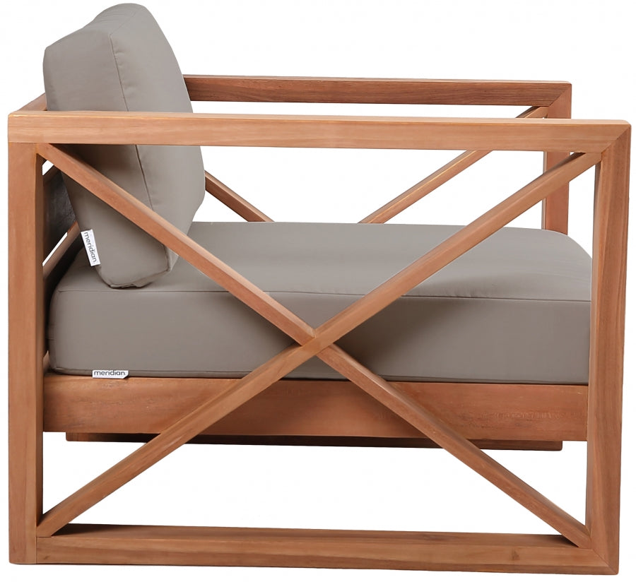 Chaise d'appoint d'extérieur en tissu résistant à l'eau Anguilla