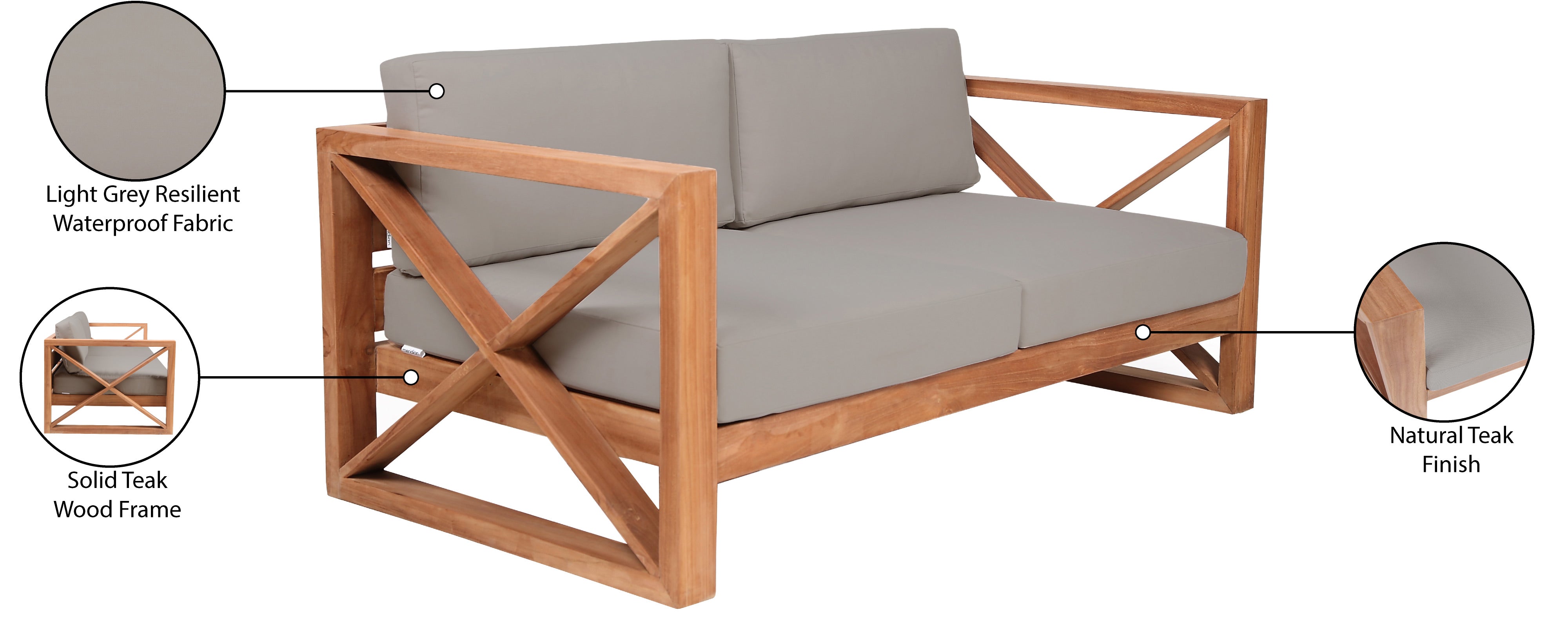 Chaise longue en tissu Orian Teddy