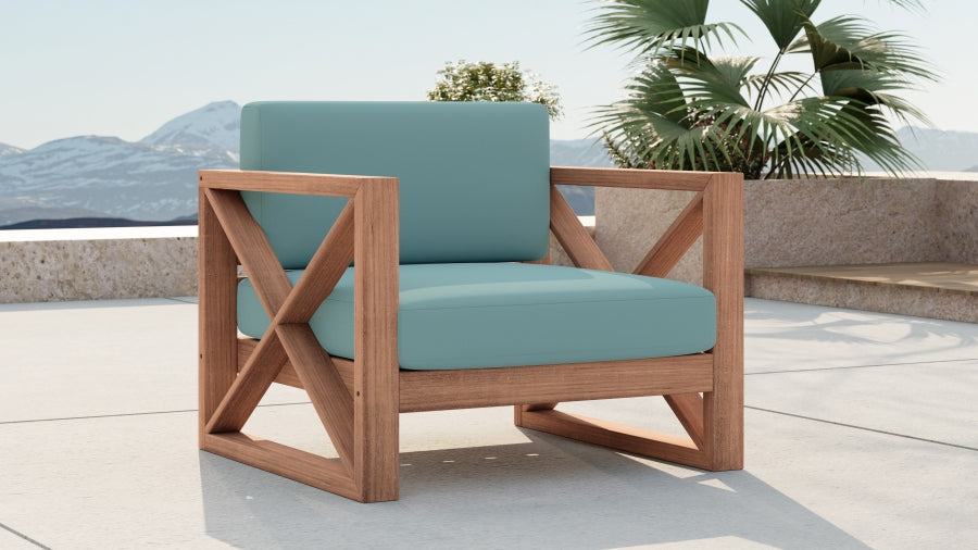 Chaise d'appoint d'extérieur en tissu résistant à l'eau Anguilla