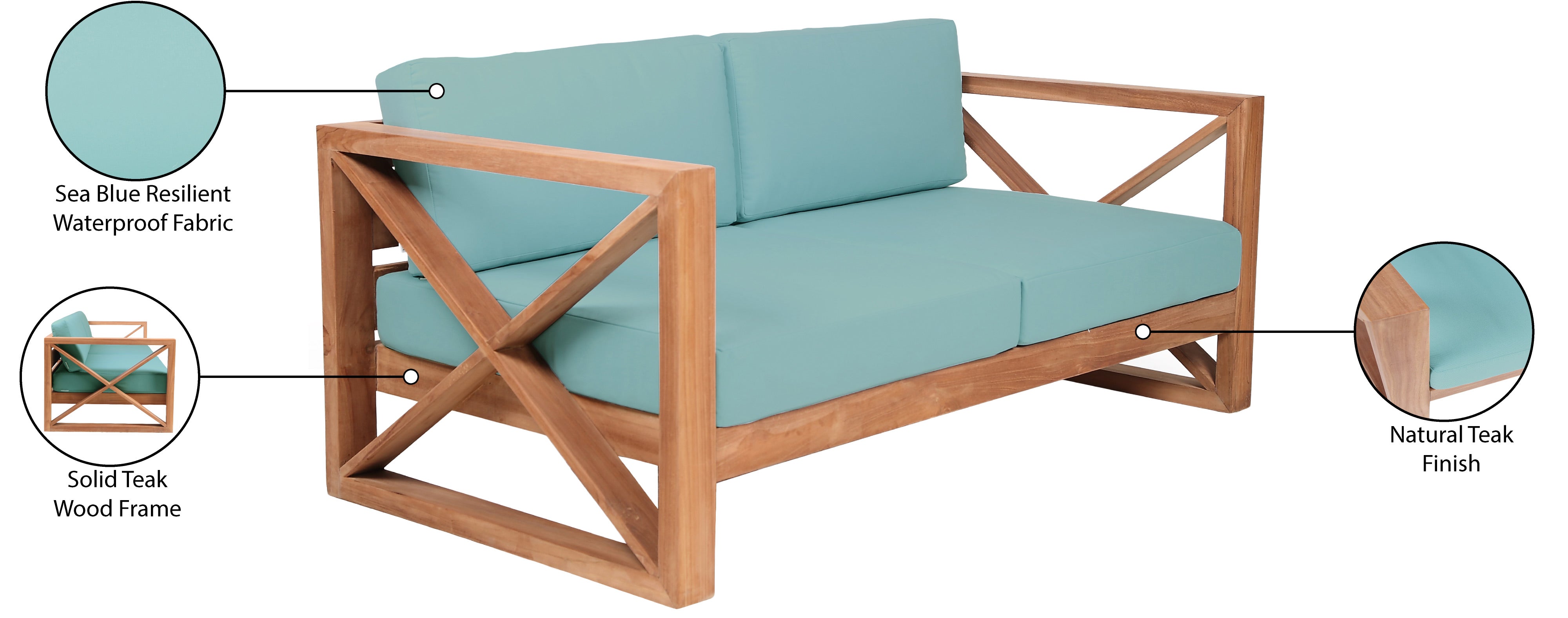Chaise longue en tissu Orian Teddy