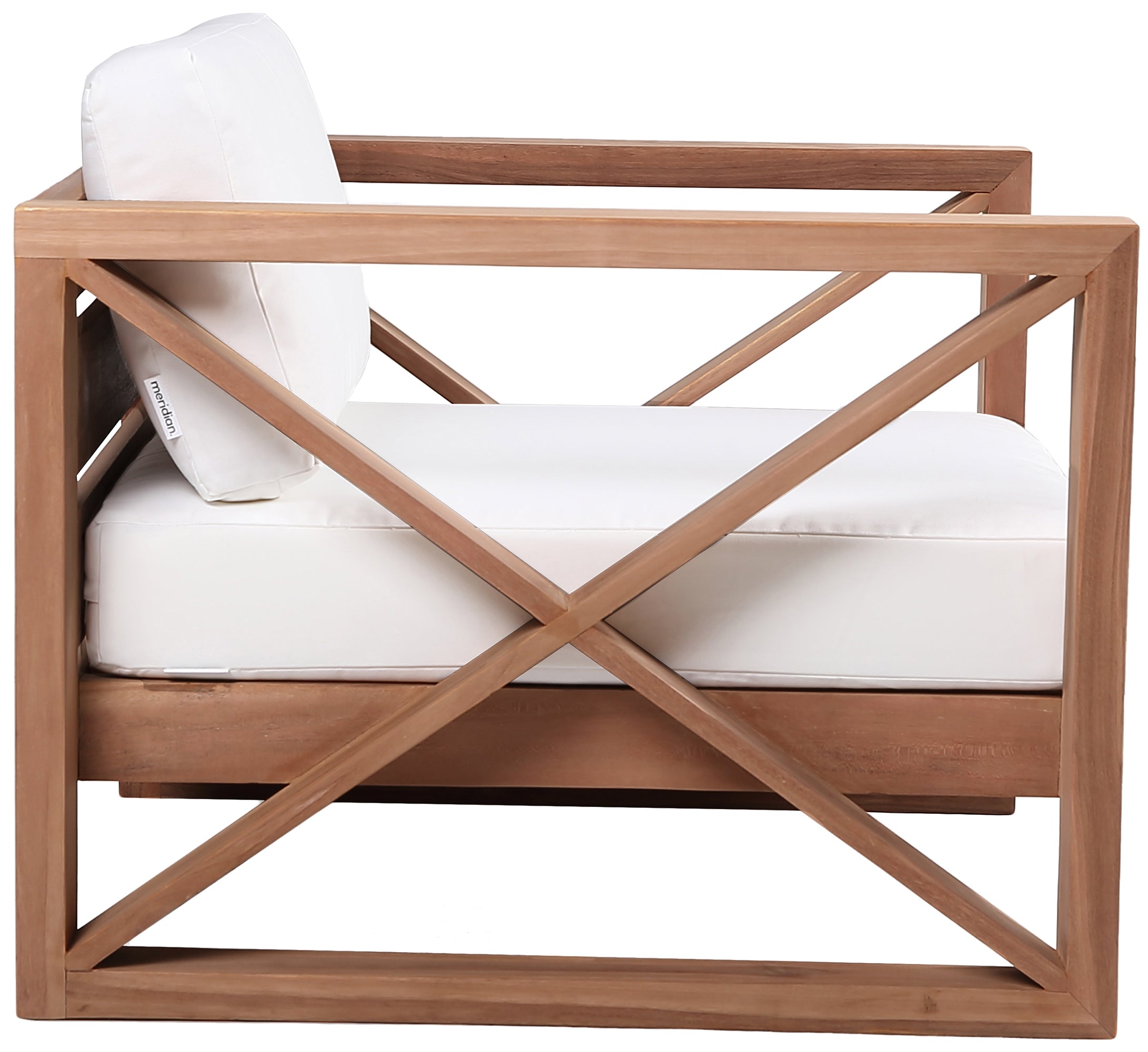 Chaise d'appoint d'extérieur en tissu résistant à l'eau Anguilla