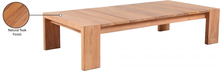 Table basse d'extérieur en teck d'Anguilla