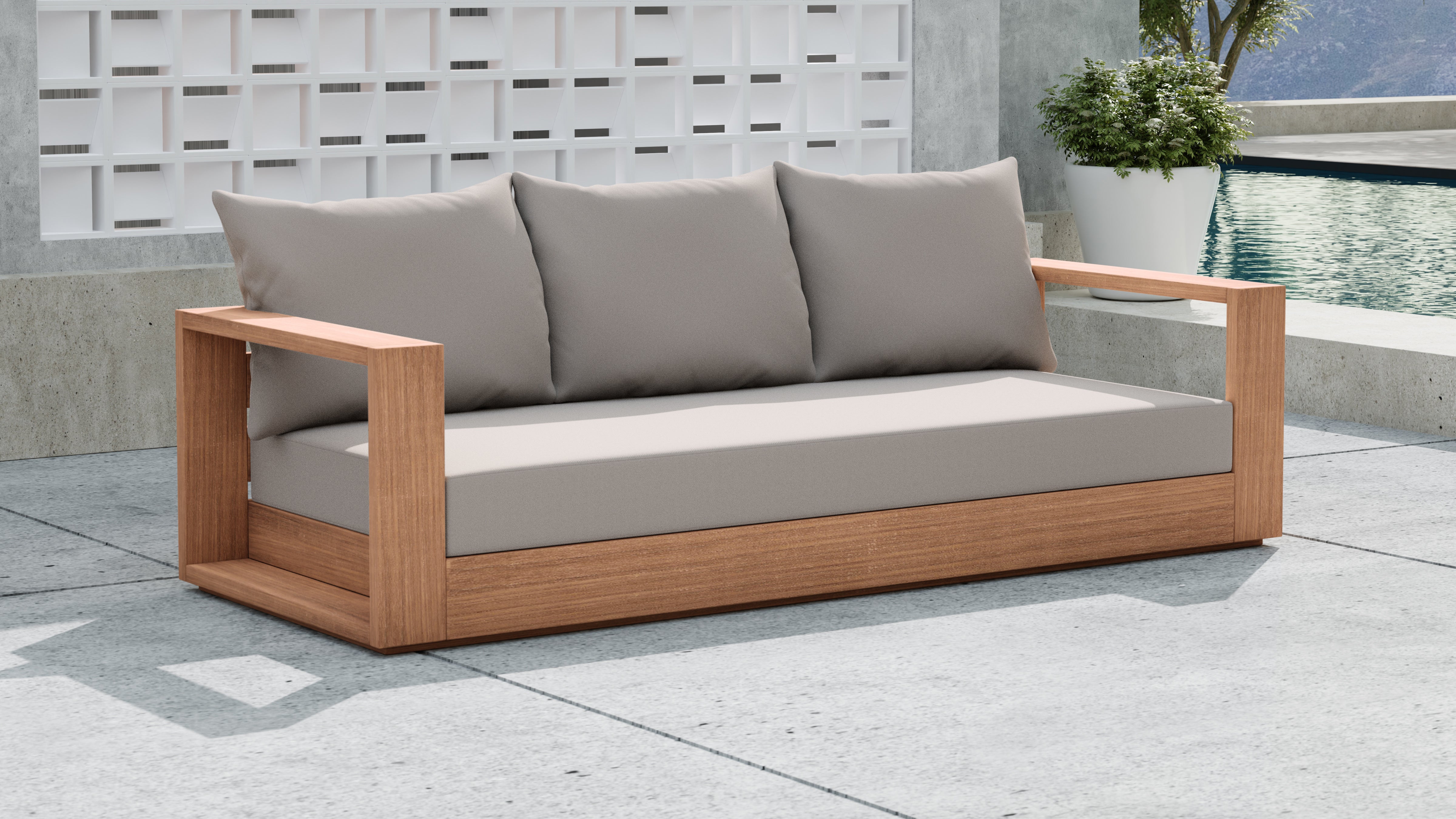 Chaise longue en tissu Orian Teddy