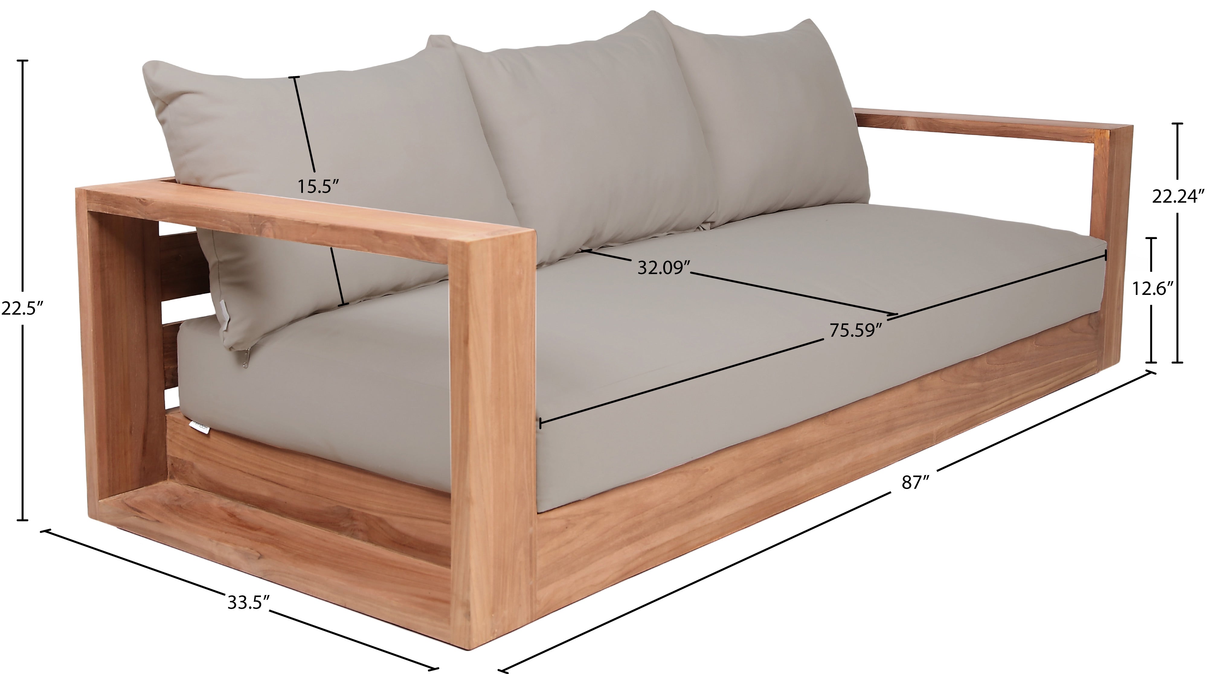 Chaise longue en tissu Orian Teddy