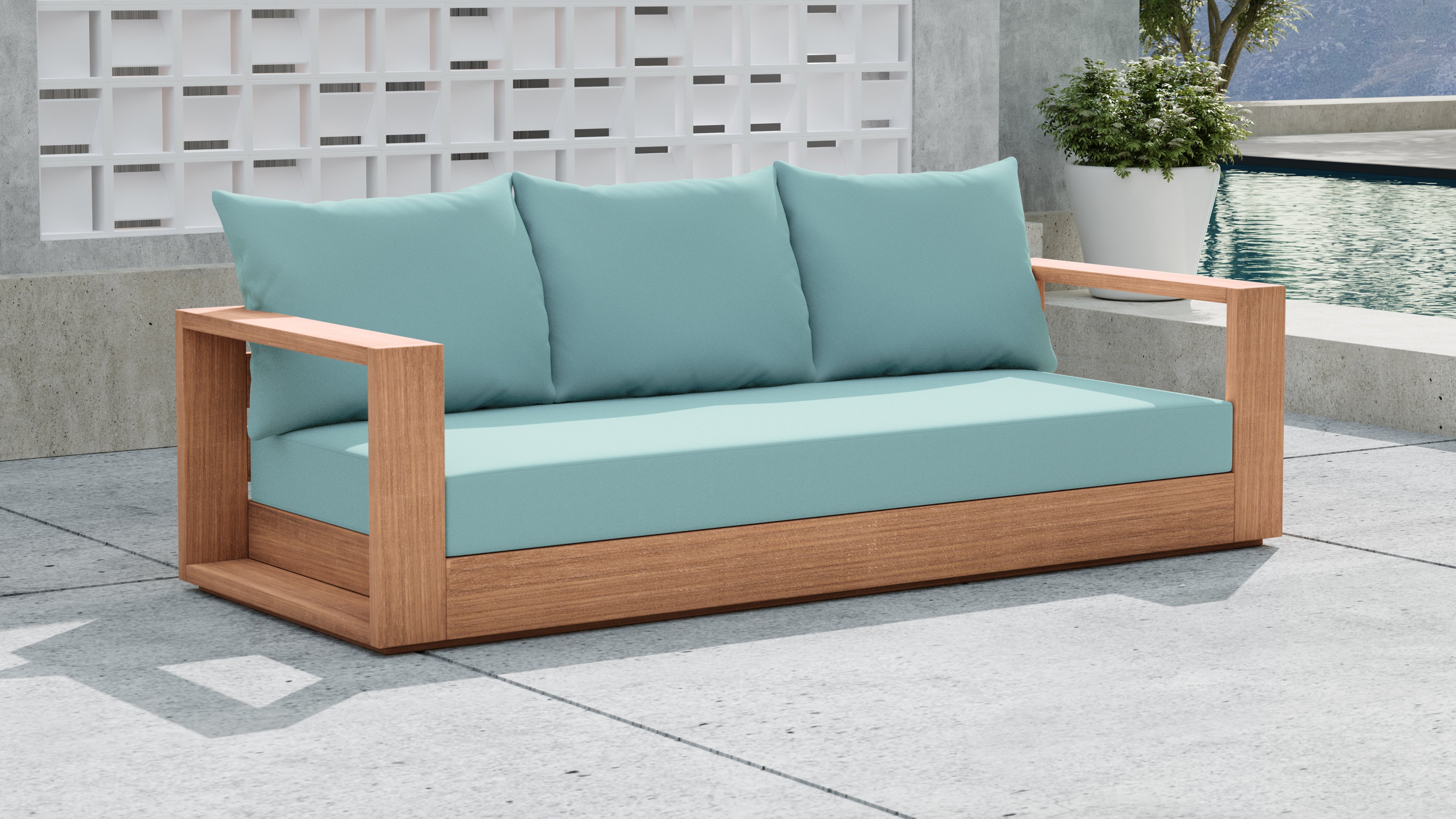 Chaise longue en tissu Orian Teddy