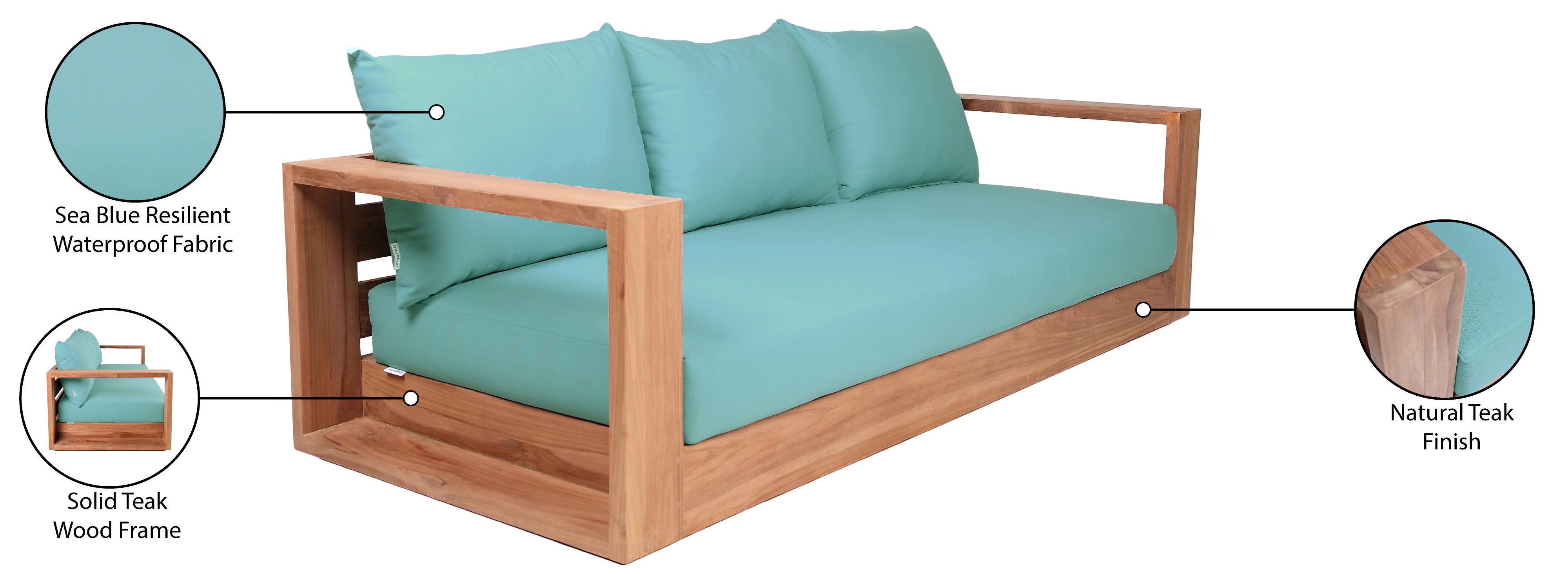 Chaise longue en tissu Orian Teddy