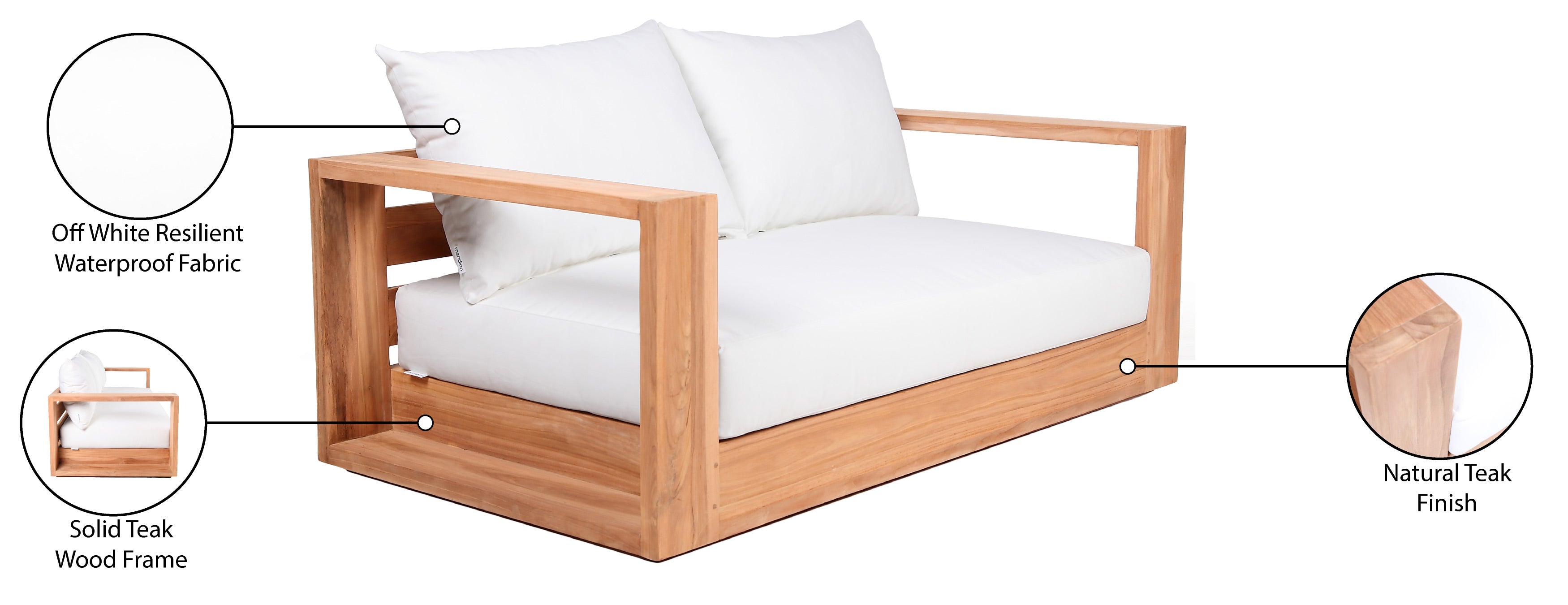 Chaise longue en tissu Orian Teddy