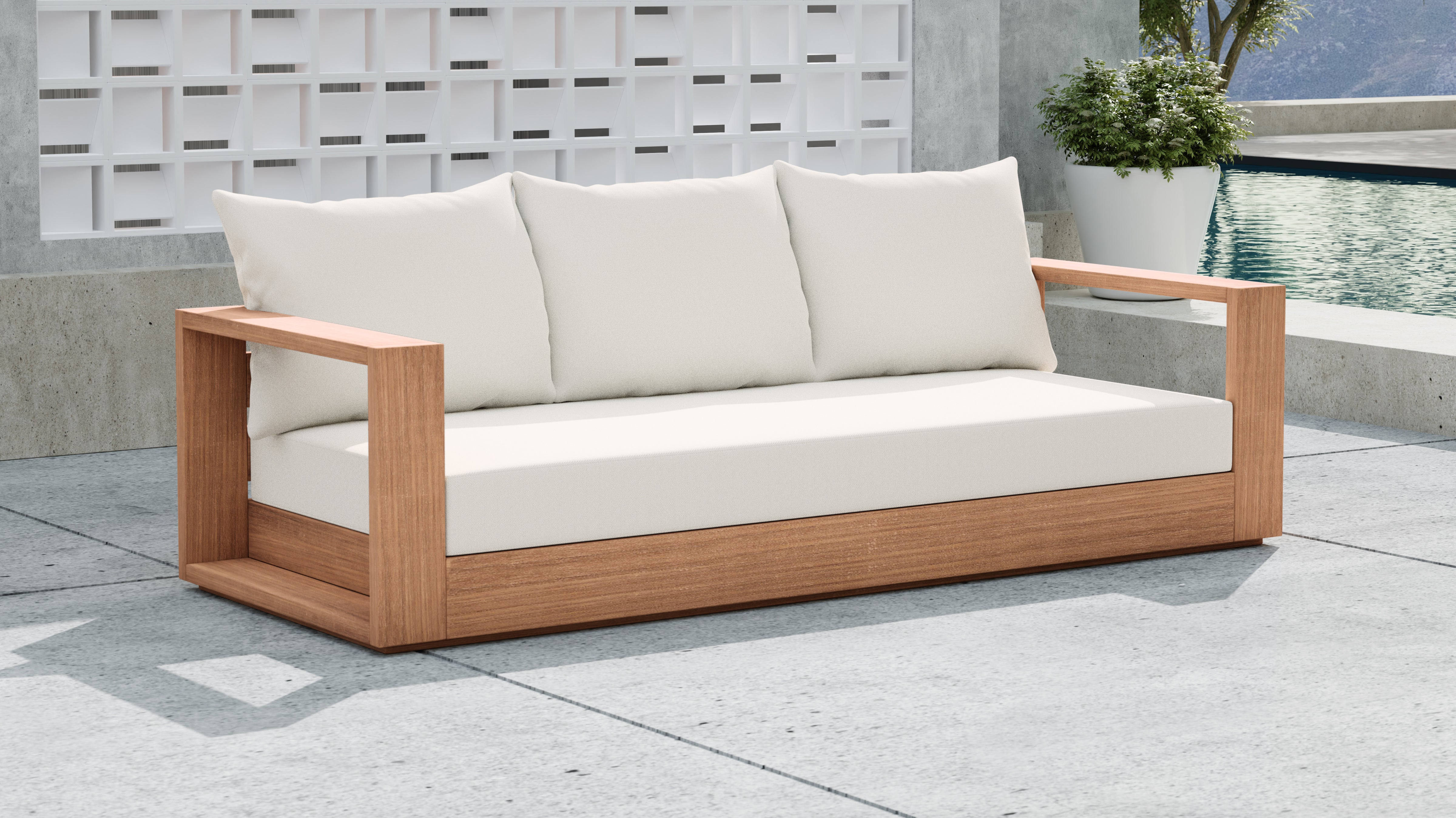Chaise longue en tissu Orian Teddy