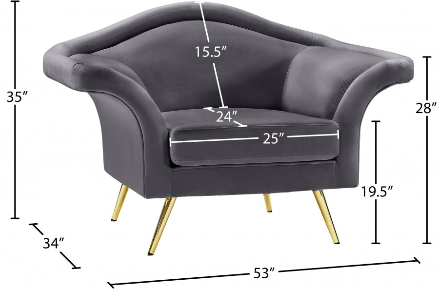 Fauteuil d'appoint rembourré en chenille Vivi