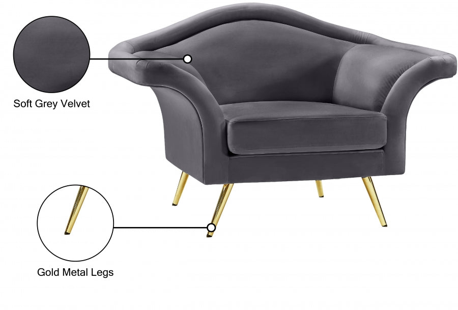 Fauteuil d'appoint rembourré en chenille Vivi