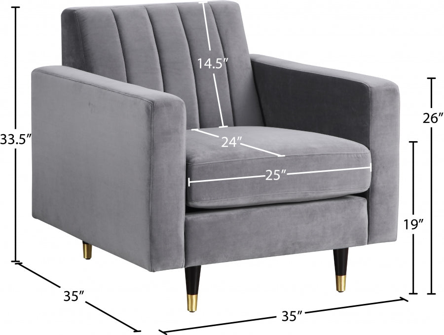 Fauteuil d'appoint rembourré en chenille Vivi