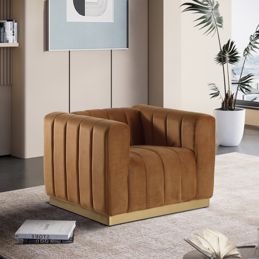 Fauteuil d'appoint rembourré en chenille Vivi