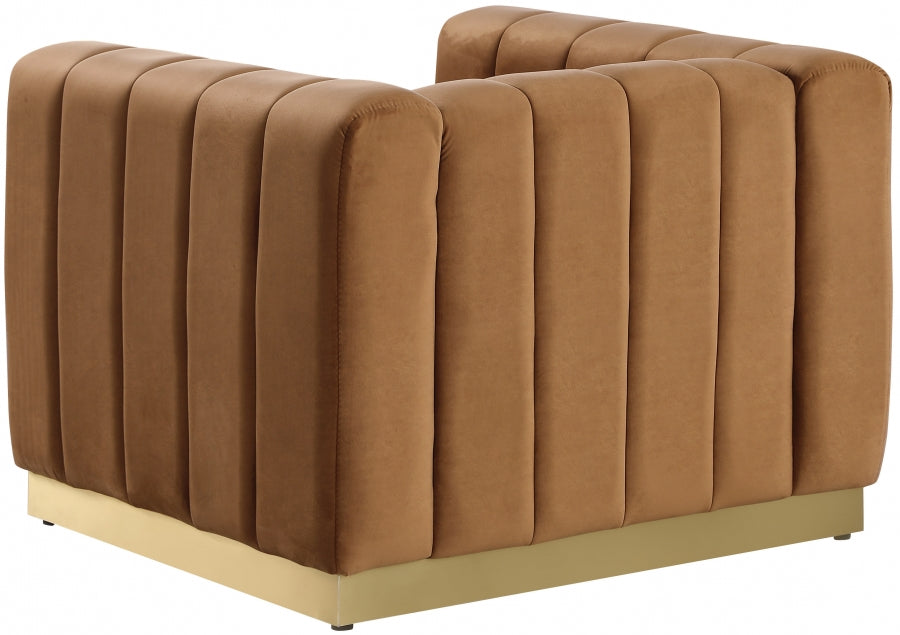Fauteuil d'appoint rembourré en chenille Vivi