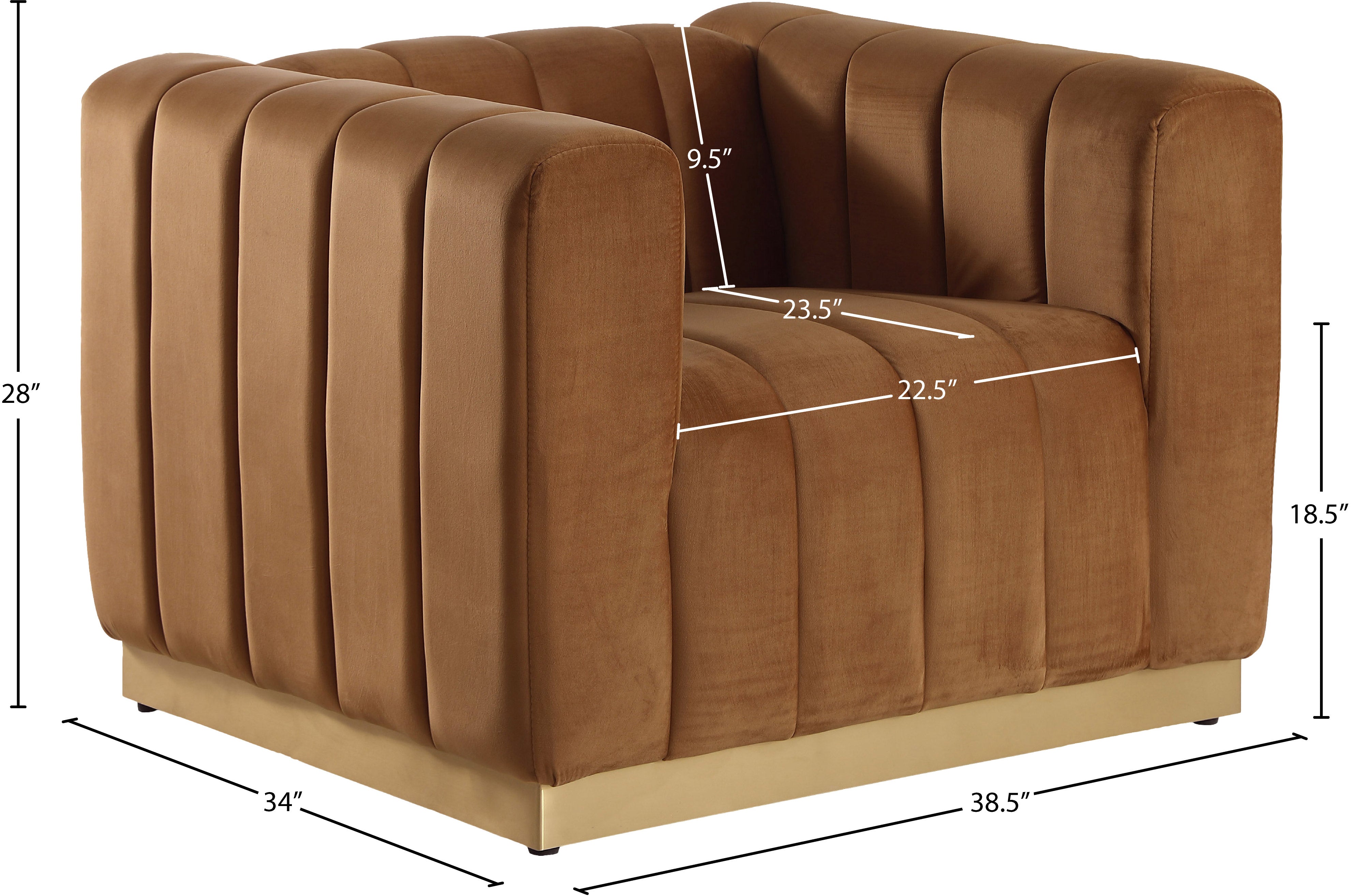 Fauteuil d'appoint rembourré en chenille Vivi