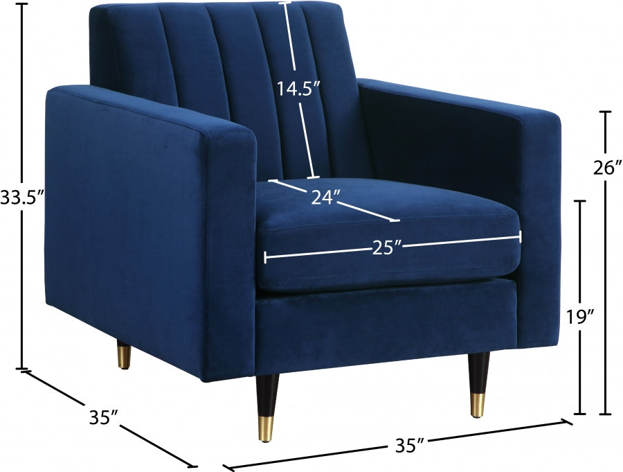 Fauteuil d'appoint rembourré en chenille Vivi