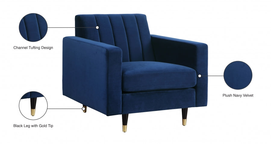Fauteuil d'appoint rembourré en chenille Vivi