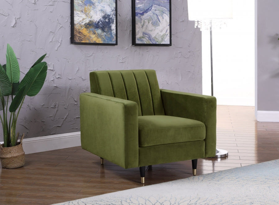 Fauteuil d'appoint rembourré en chenille Vivi