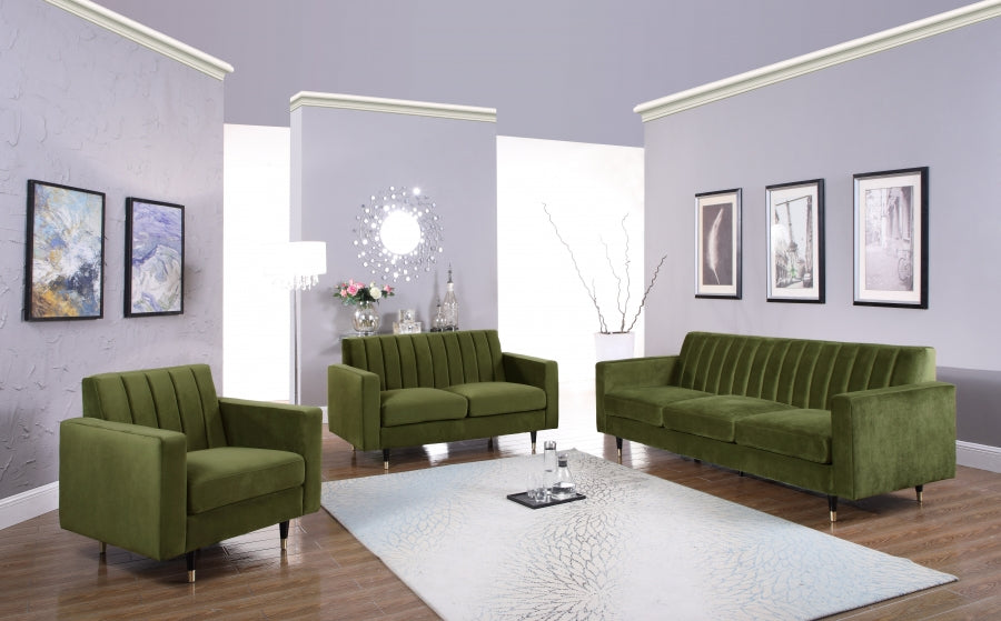 Fauteuil d'appoint rembourré en chenille Vivi