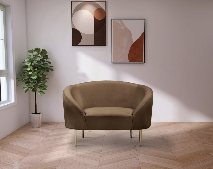 Fauteuil d'appoint rembourré en chenille Vivi