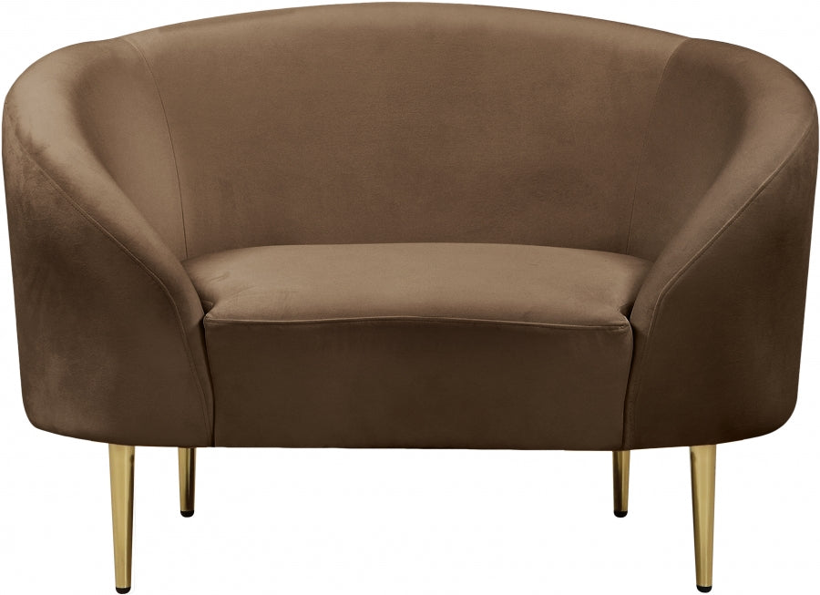 Fauteuil d'appoint rembourré en chenille Vivi