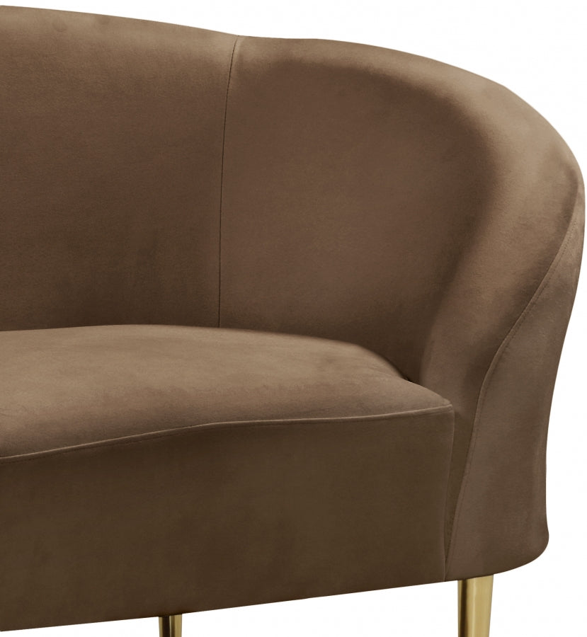 Fauteuil d'appoint rembourré en chenille Vivi