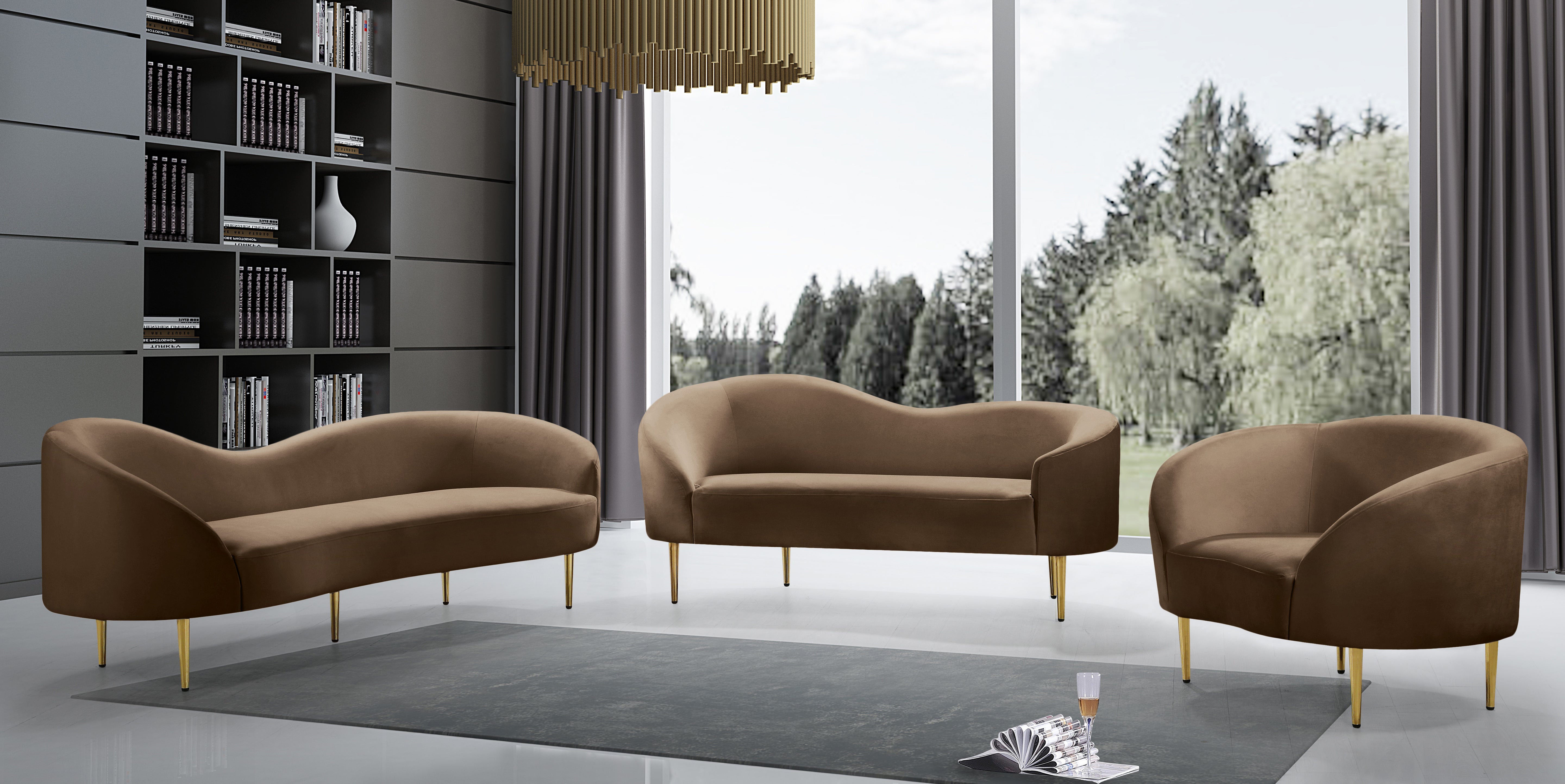 Fauteuil d'appoint rembourré en chenille Vivi