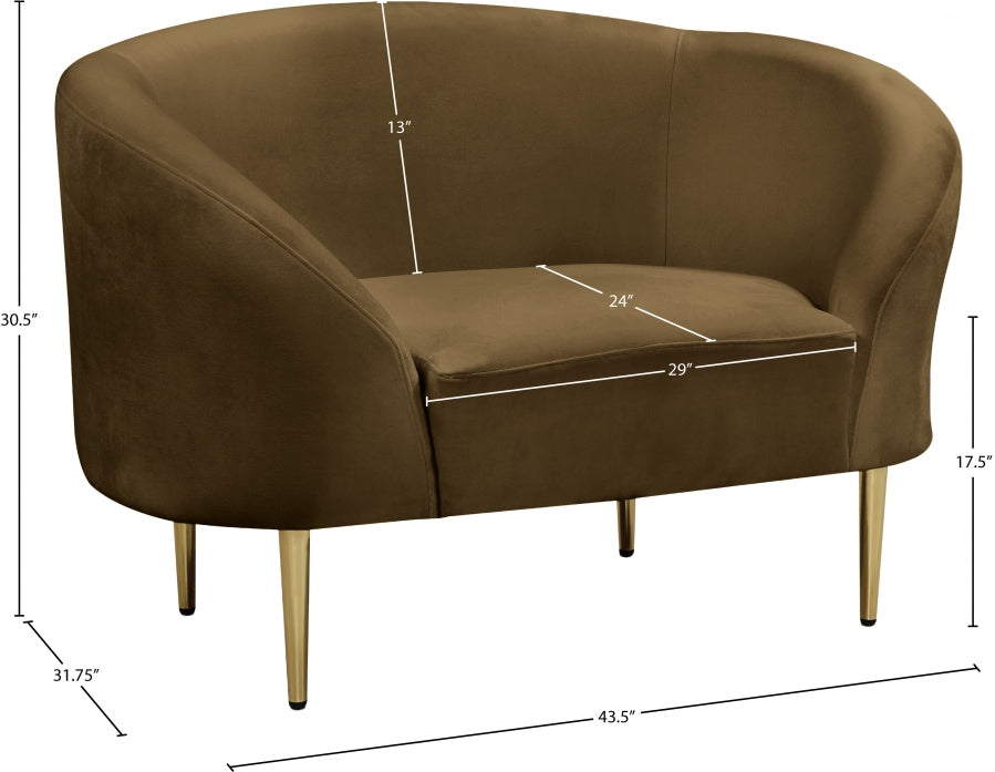 Fauteuil d'appoint rembourré en chenille Vivi