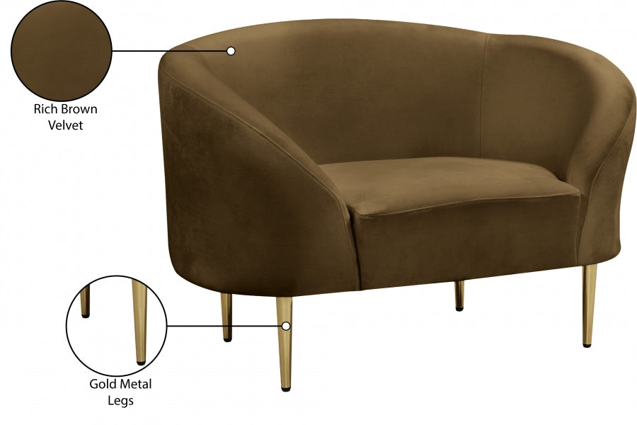 Fauteuil d'appoint rembourré en chenille Vivi