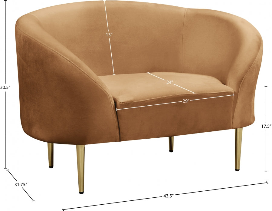 Fauteuil d'appoint rembourré en chenille Vivi