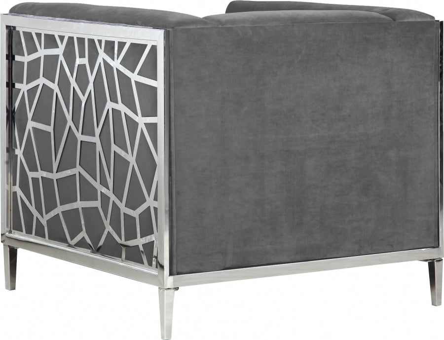 Fauteuil d'appoint rembourré en chenille Vivi