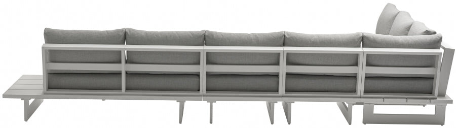 Maldives 102" Water Resistant Fabric Upholstered Outdoor Patio 5pc. Modular Sectional