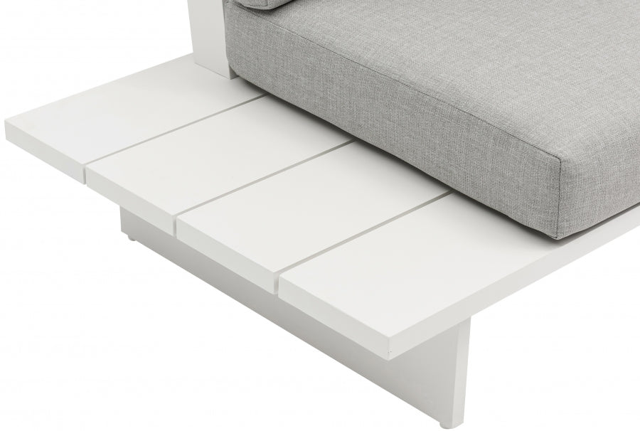 Maldives 102" Water Resistant Fabric Upholstered Outdoor Patio 5pc. Modular Sectional