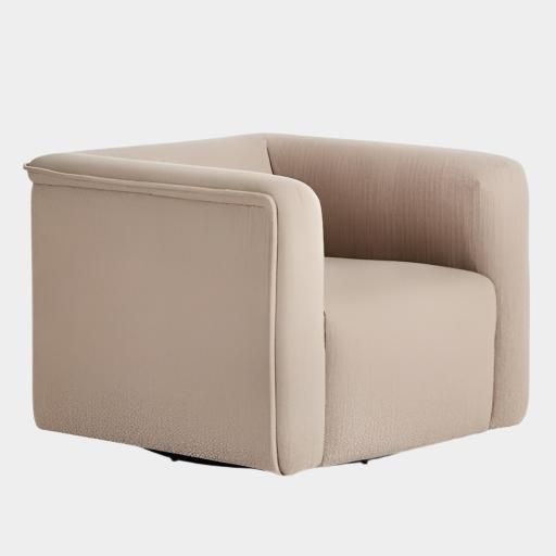 Chaise pivotante en cuir Shaw