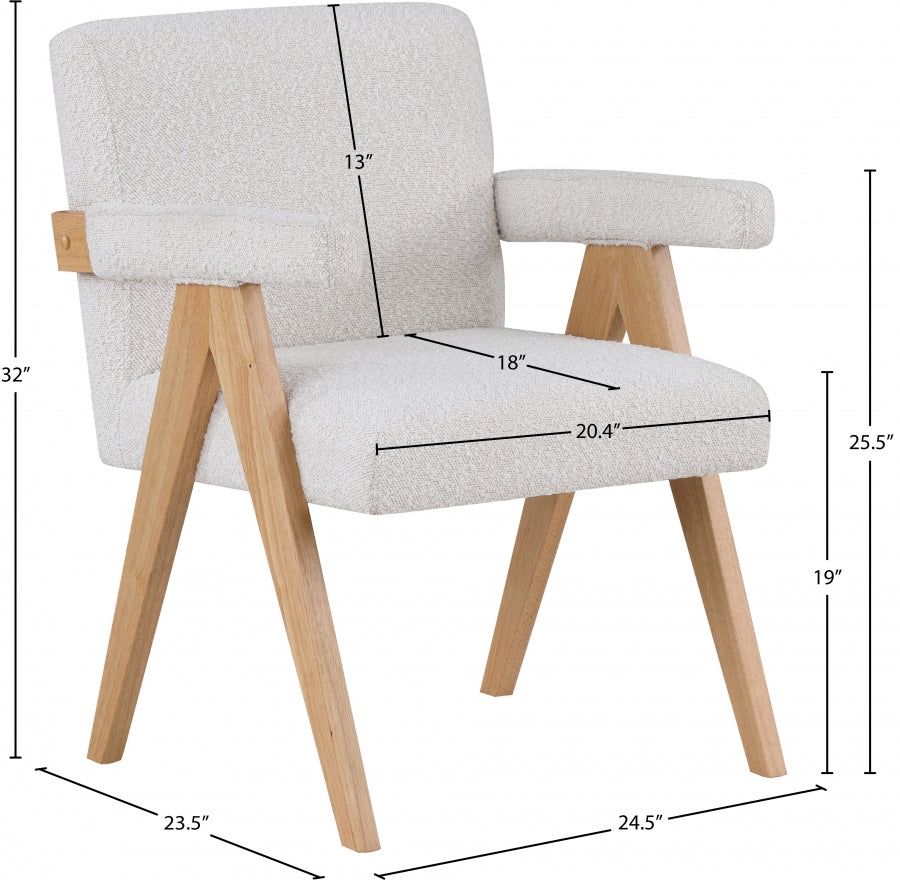Fauteuil d'appoint rembourré en chenille Vivi