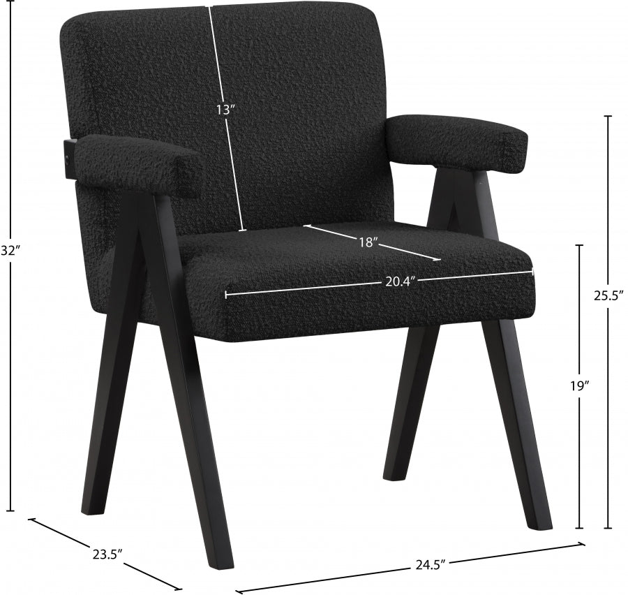 Fauteuil d'appoint rembourré en chenille Vivi
