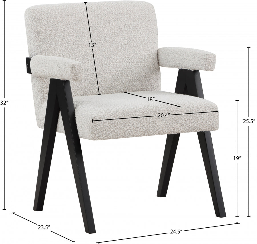 Fauteuil d'appoint rembourré en chenille Vivi