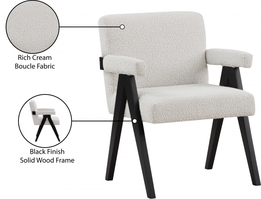 Fauteuil d'appoint rembourré en chenille Vivi