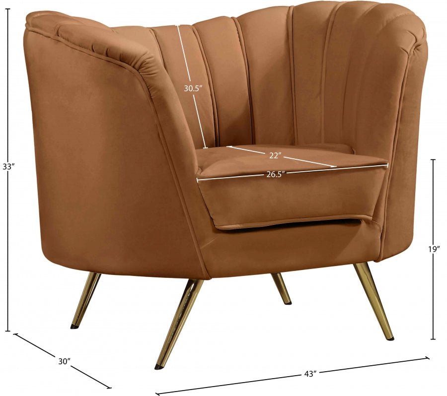 Fauteuil d'appoint rembourré en chenille Vivi