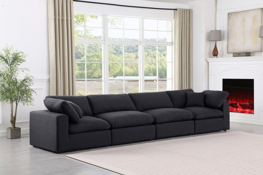 Comfy Linen Textured Fabric Sofa