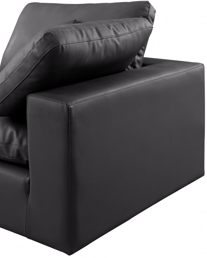 Comfy 119" Vegan Leather Upholstered 6pc. Modular Sectional