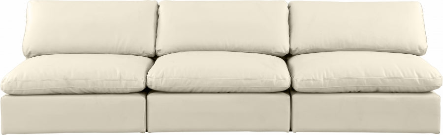 Canapé confortable en cuir végétalien