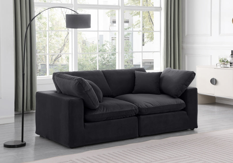 Canapé confortable en velours